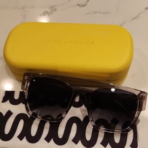 Marc Jacobs Gray Sunglasses with Yellow Case